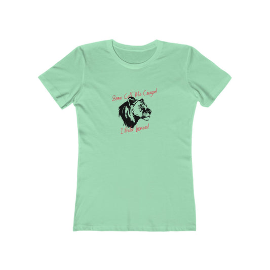 Mint green t-shirt with a graphic and text on a white background