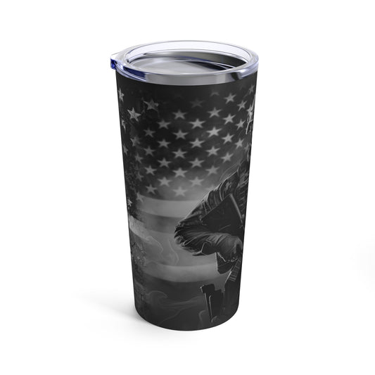 Cool Tumbler 20oz Patriotic American Flag Soldier Veteran