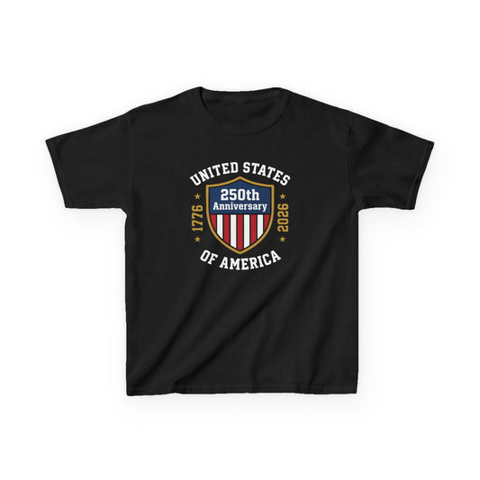 Black t-shirt with graphic on a white background