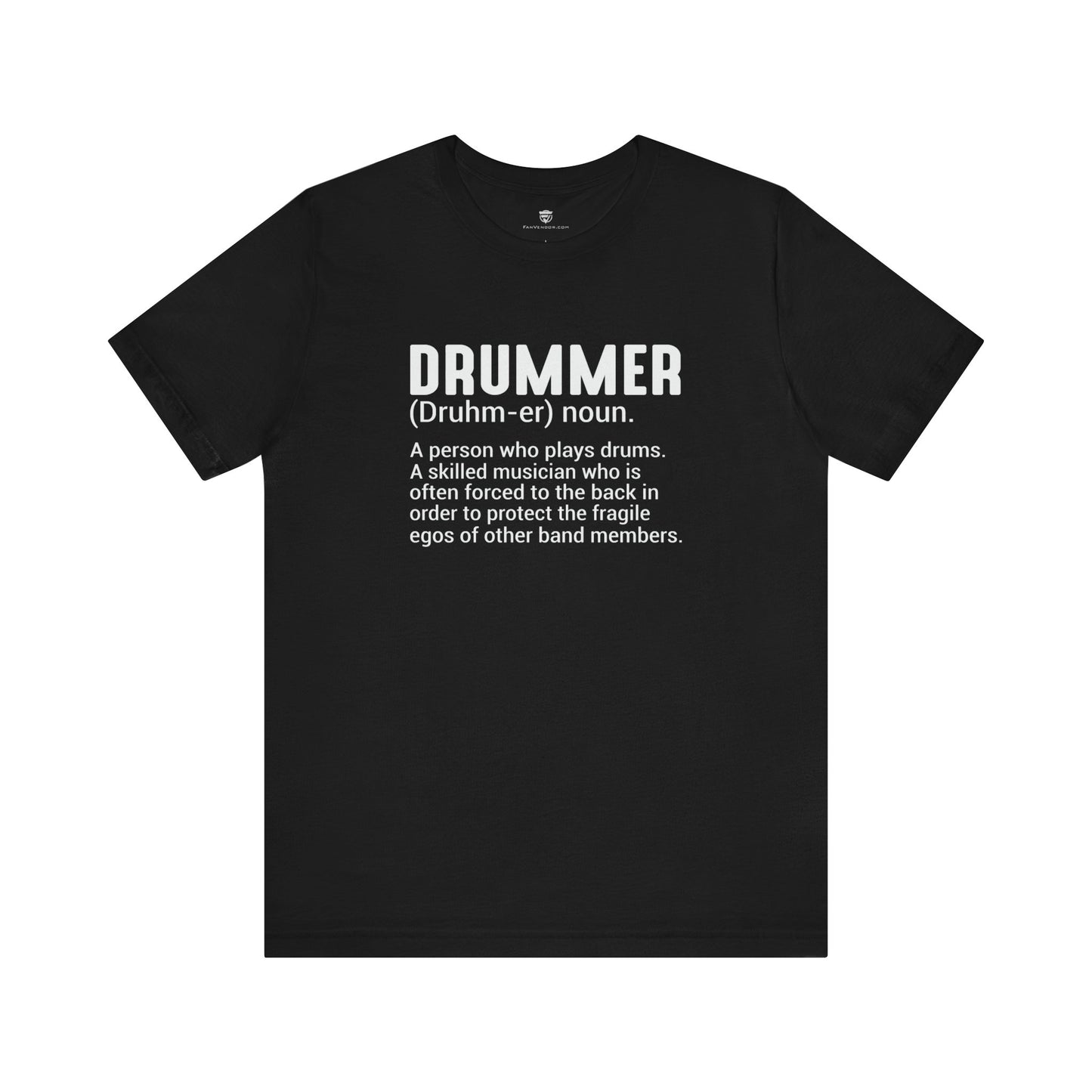 Funny Unisex T-Shirt Drummer Music Black