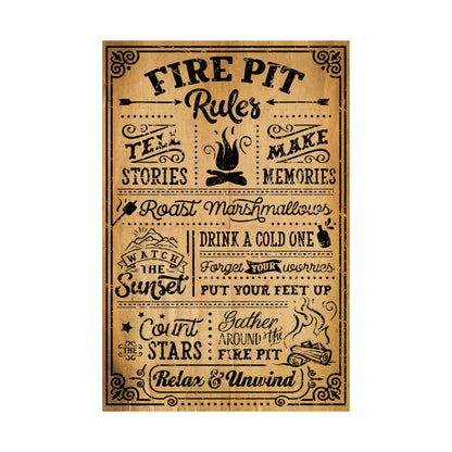 Poster with decorative text on a white background