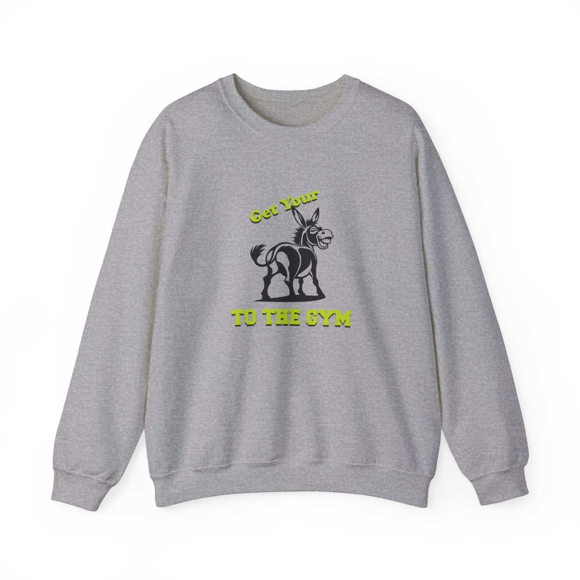 Unisex Funny Sweatshirt Gym Fitness Grey