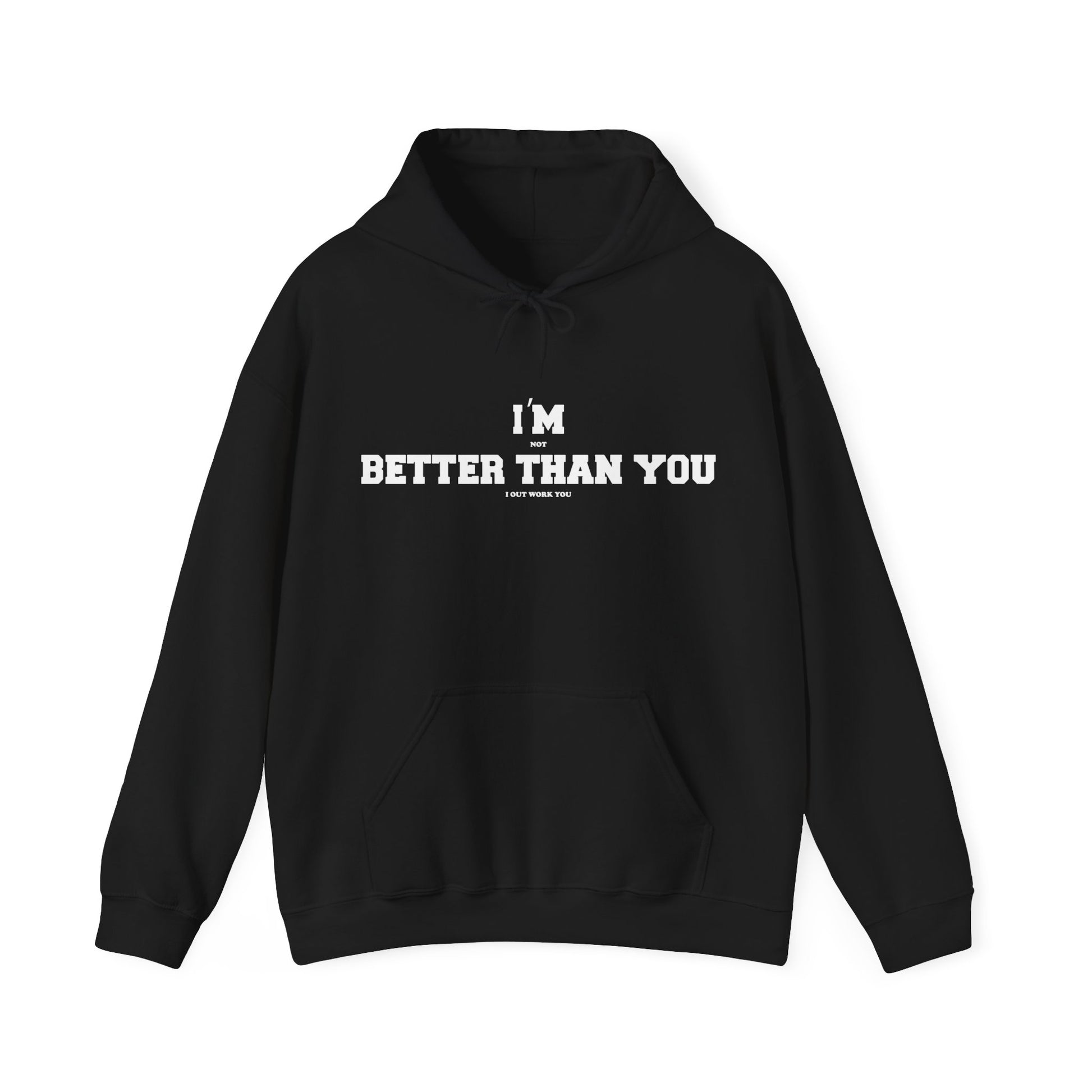 Unisex Hoodie Motivational Sports Black