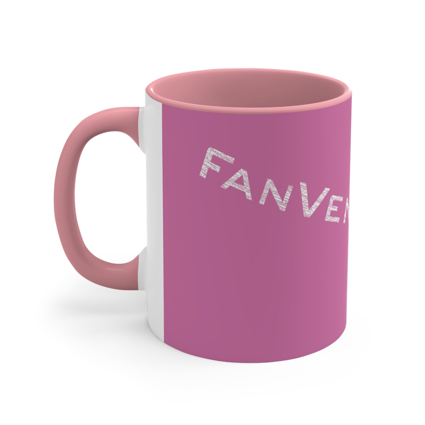 Accent Coffee Mug Logo Fan Vendor Pink