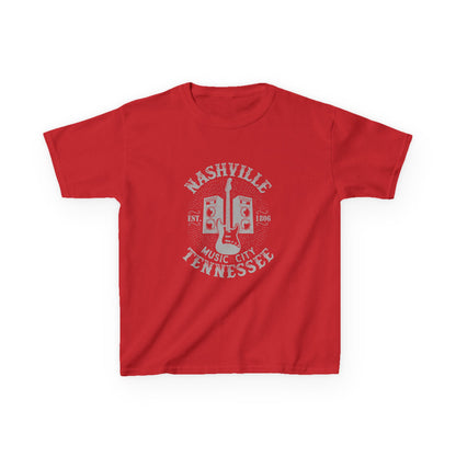 Red t-shirt with text and graphic on a white background