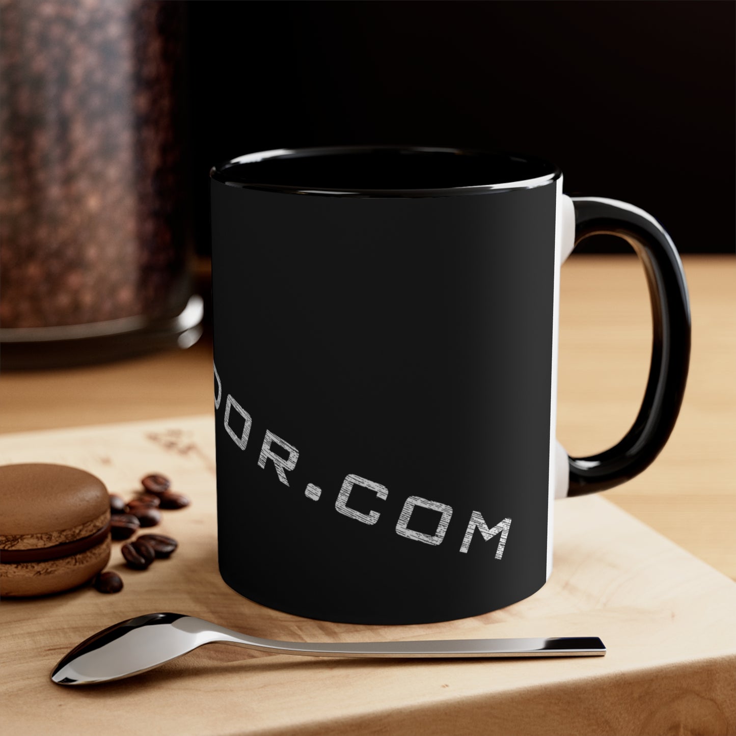 Accent Coffee Mug Logo Fan Vendor Black