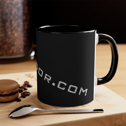 Accent Coffee Mug Logo Fan Vendor Black