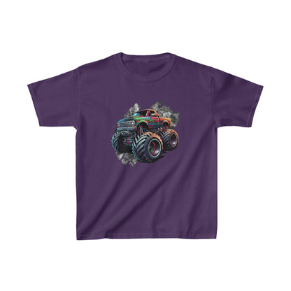 Kids Unisex T-Shirt Cool Monster Truck Purple