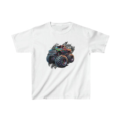 Kids Unisex T-Shirt Cool Monster Truck White