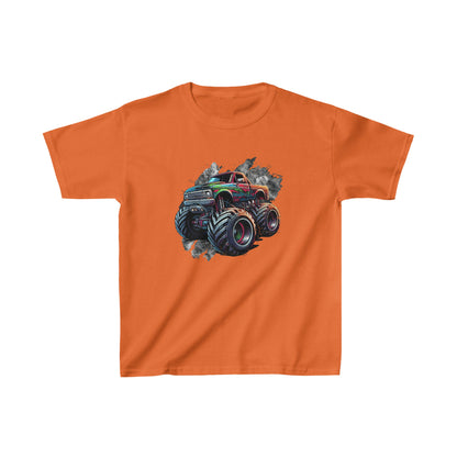 Kids Unisex T-Shirt Cool Monster Truck Orange