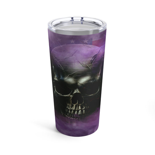 20oz Tumbler American Flag Skull 