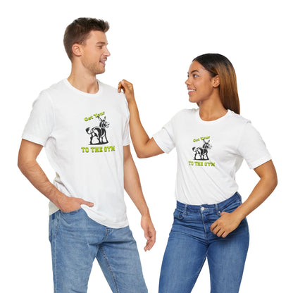 Funny Unisex T-Shirt Gym Exercise Fitness White