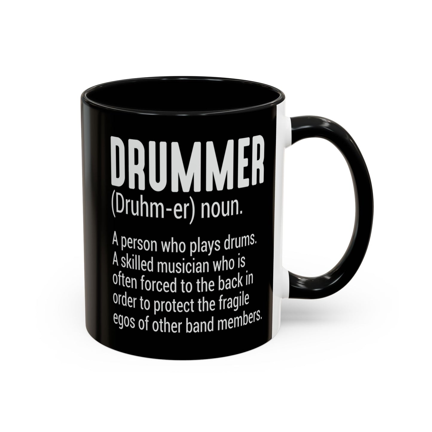11oz Accent Coffee Mug - Funny Quote - Drummer Definition