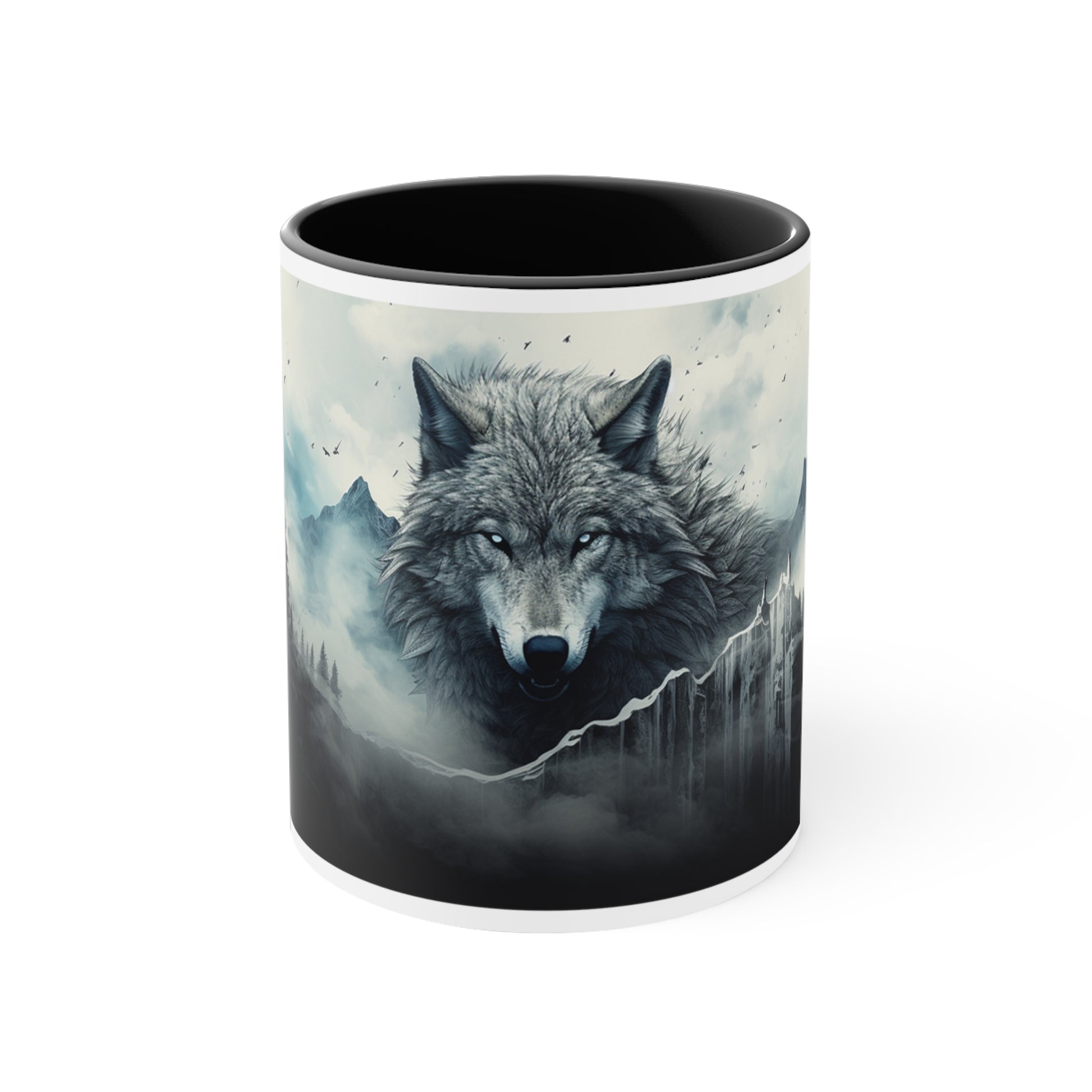 Accent Coffee Mug Wolf Black