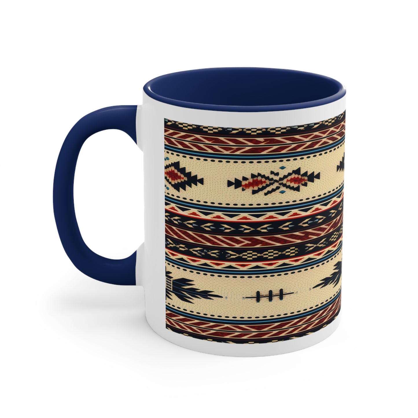 Accent Coffee Mug Native American Navy