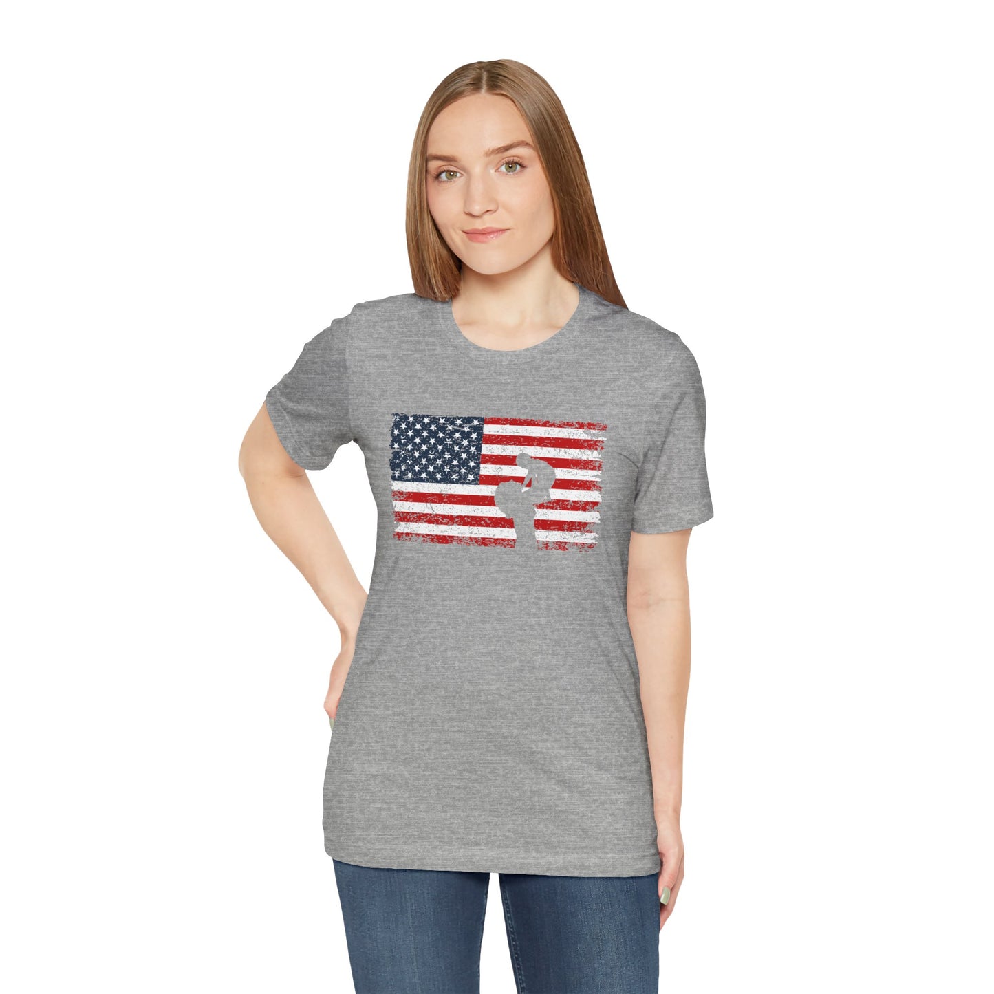 Unisex T-Shirt Mom America Grey