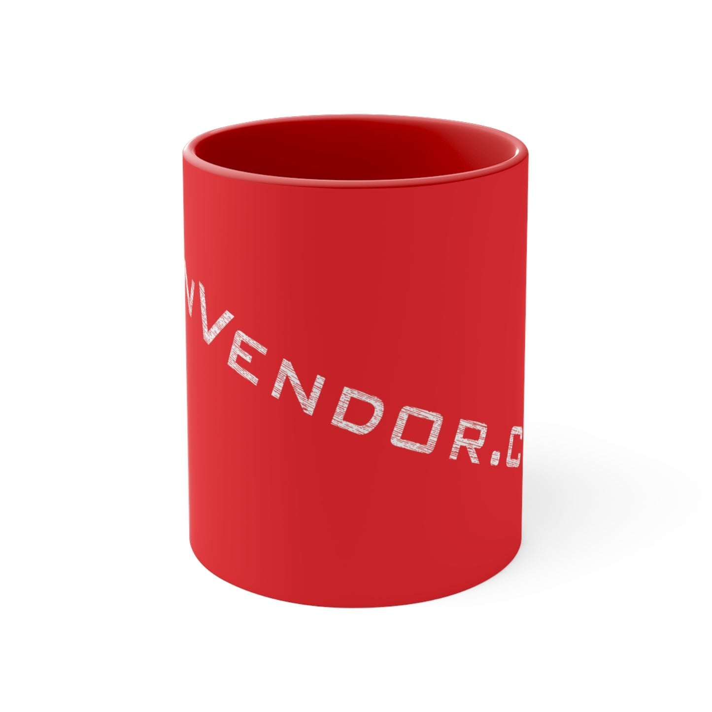 Accent Coffee Mug Logo Fan Vendor Red