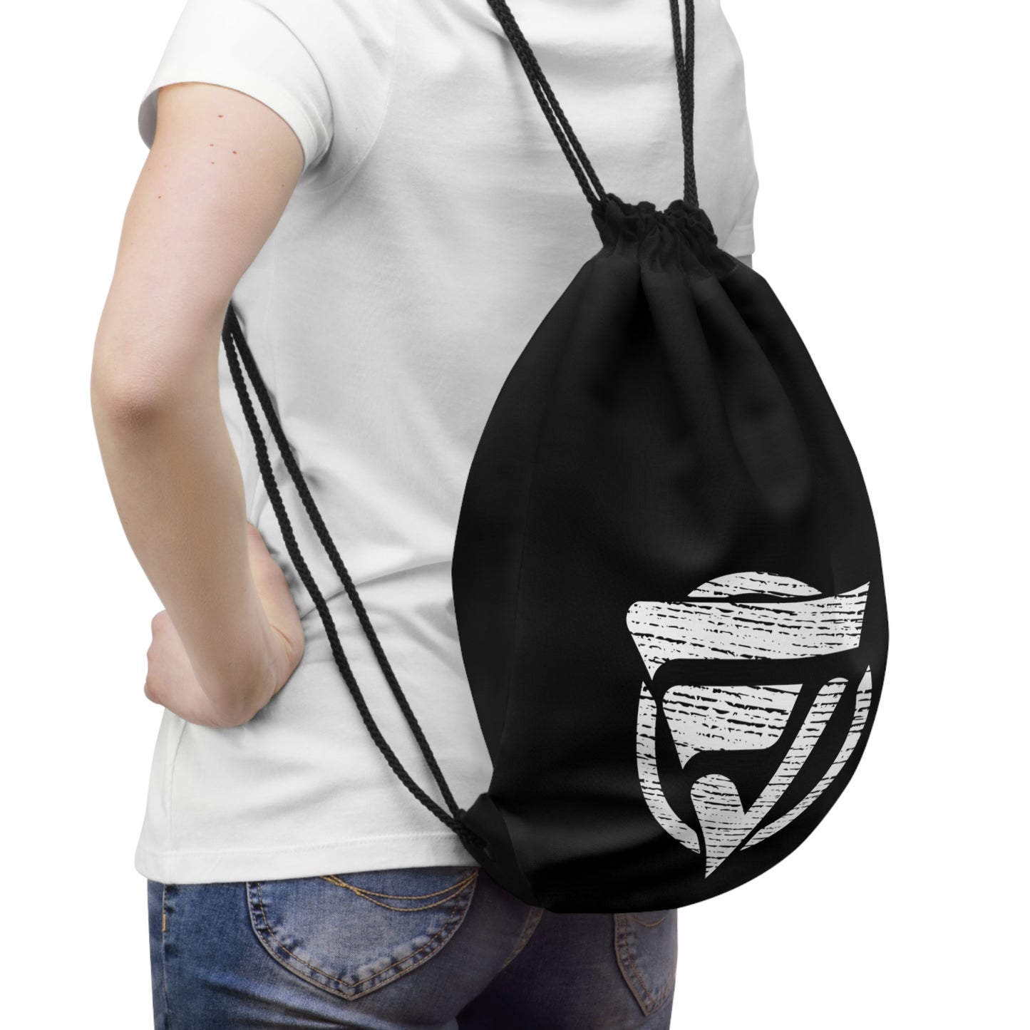 Athletic Accessory Drawstring Bag Black Fan Vendor Logo