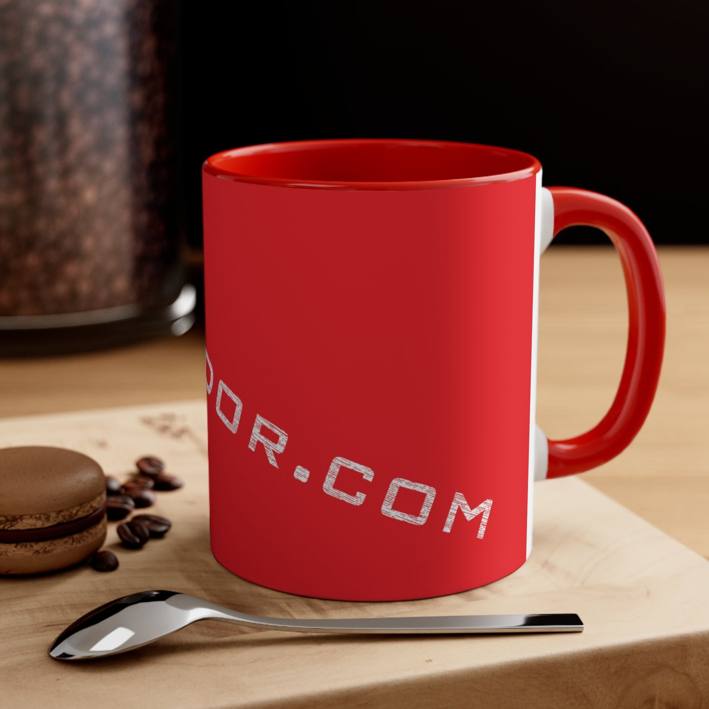 Accent Coffee Mug Logo Fan Vendor Red