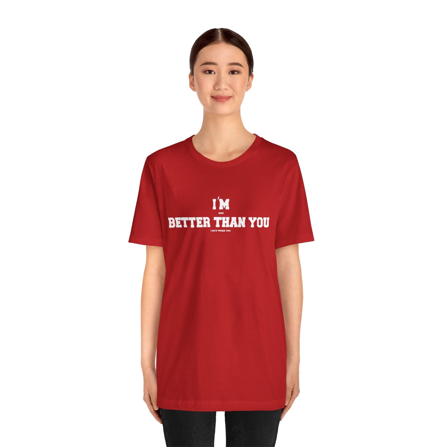 Motivational Unisex T-Shirt Athletic Practice Training Red