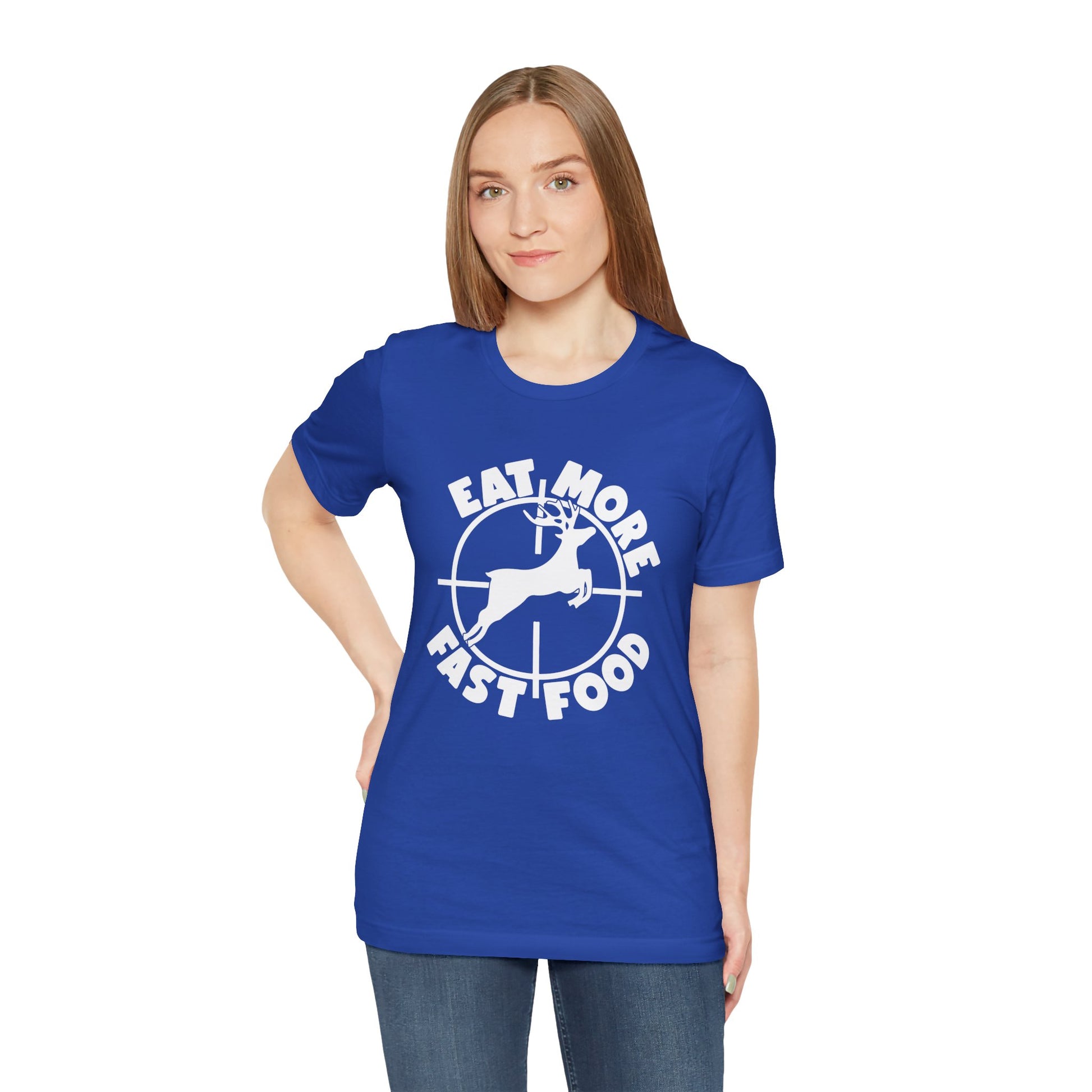 Funny Unisex T-Shirt Hunting Deer Blue