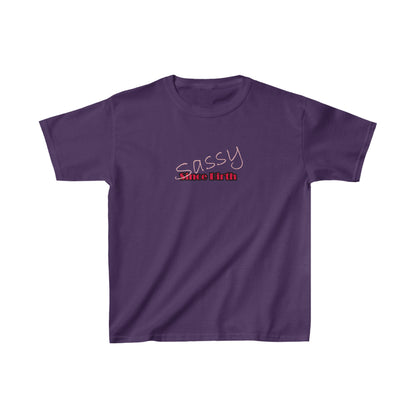 Kids Unisex Funny Sassy T-Shirt Purple