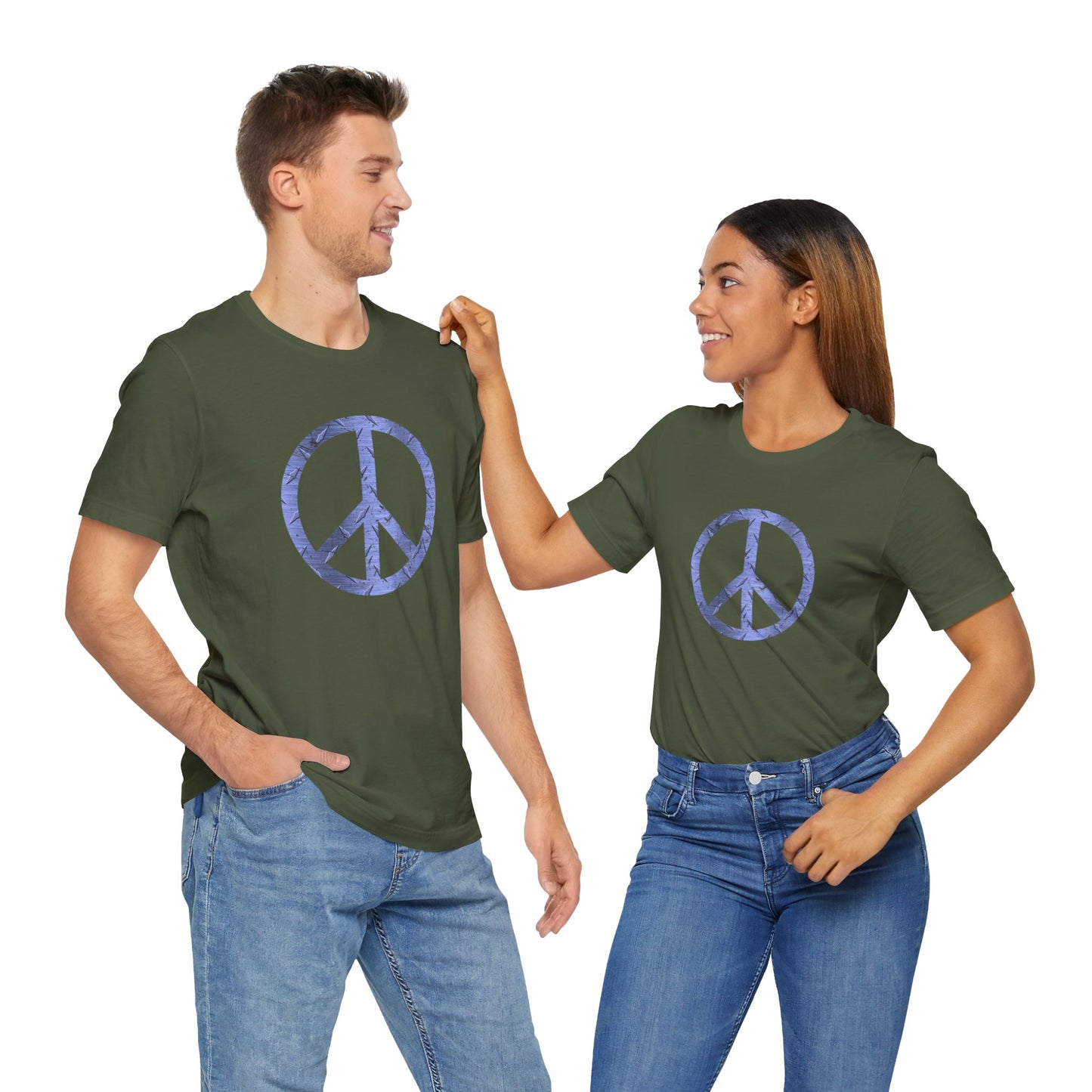 Cool Unisex T-Shirt Peace Sign Green