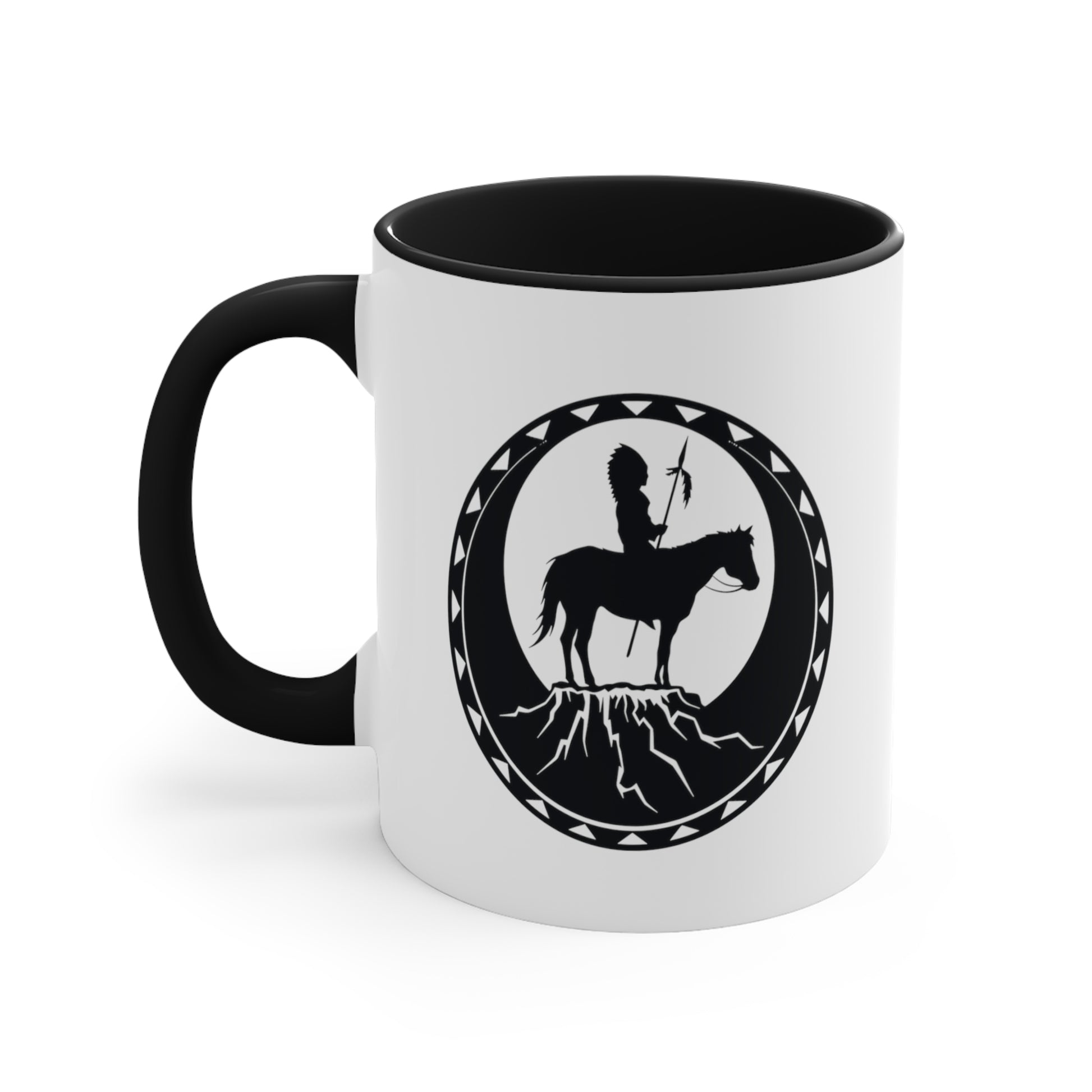 Accent Coffee Mug Native American Black