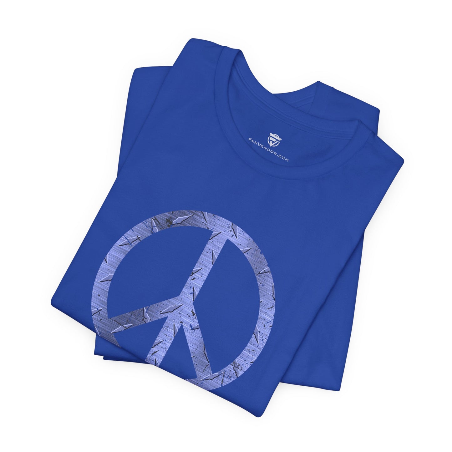 Cool Unisex T-Shirt Peace Sign Blue