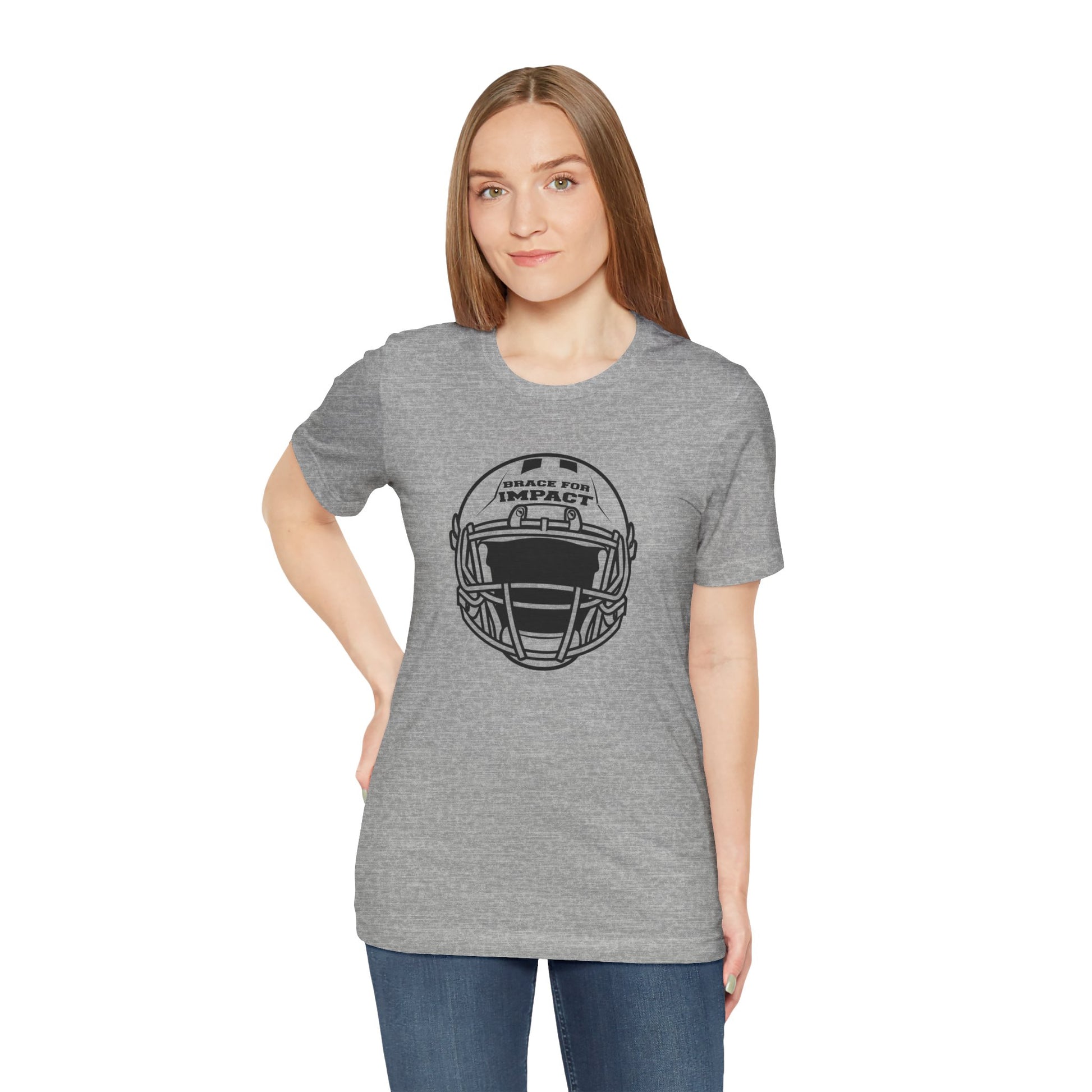 Motivational Unisex T-Shirt Football Grey