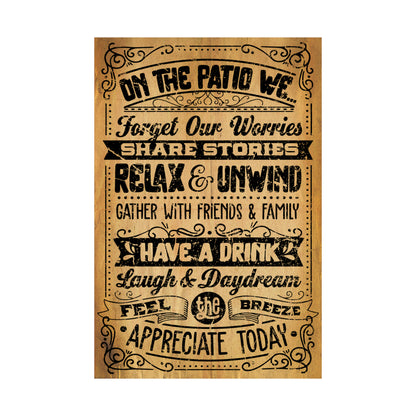 Positive Funny Poster Patio