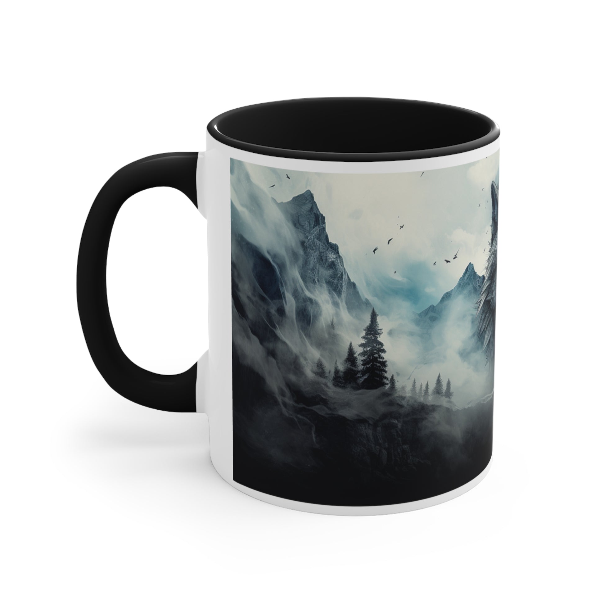 Accent Coffee Mug Wolf Black