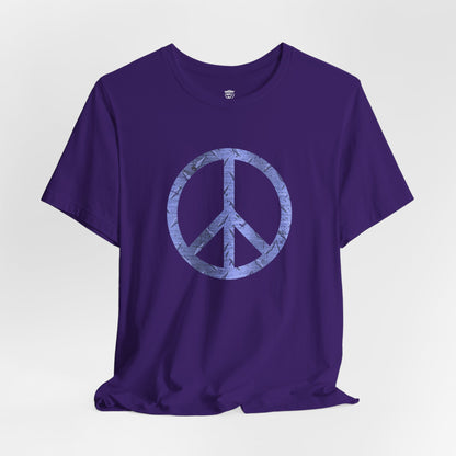 Cool Unisex T-Shirt Peace Sign Purple