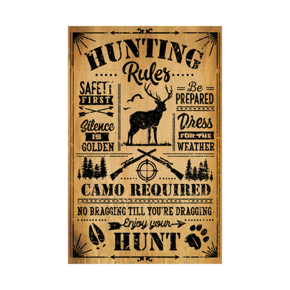 Cool Funny Hunting Poster Graphic Design Rules