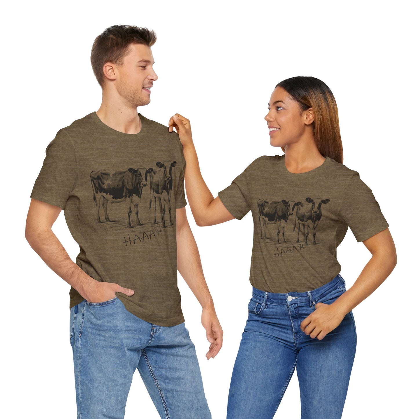 Funny Unisex T-Shirt Farm Cows Green