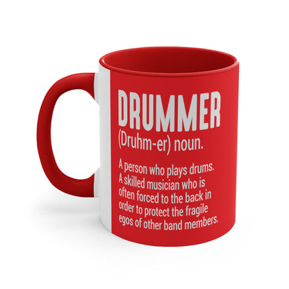 Accent Coffee Mug Drummer Music Red