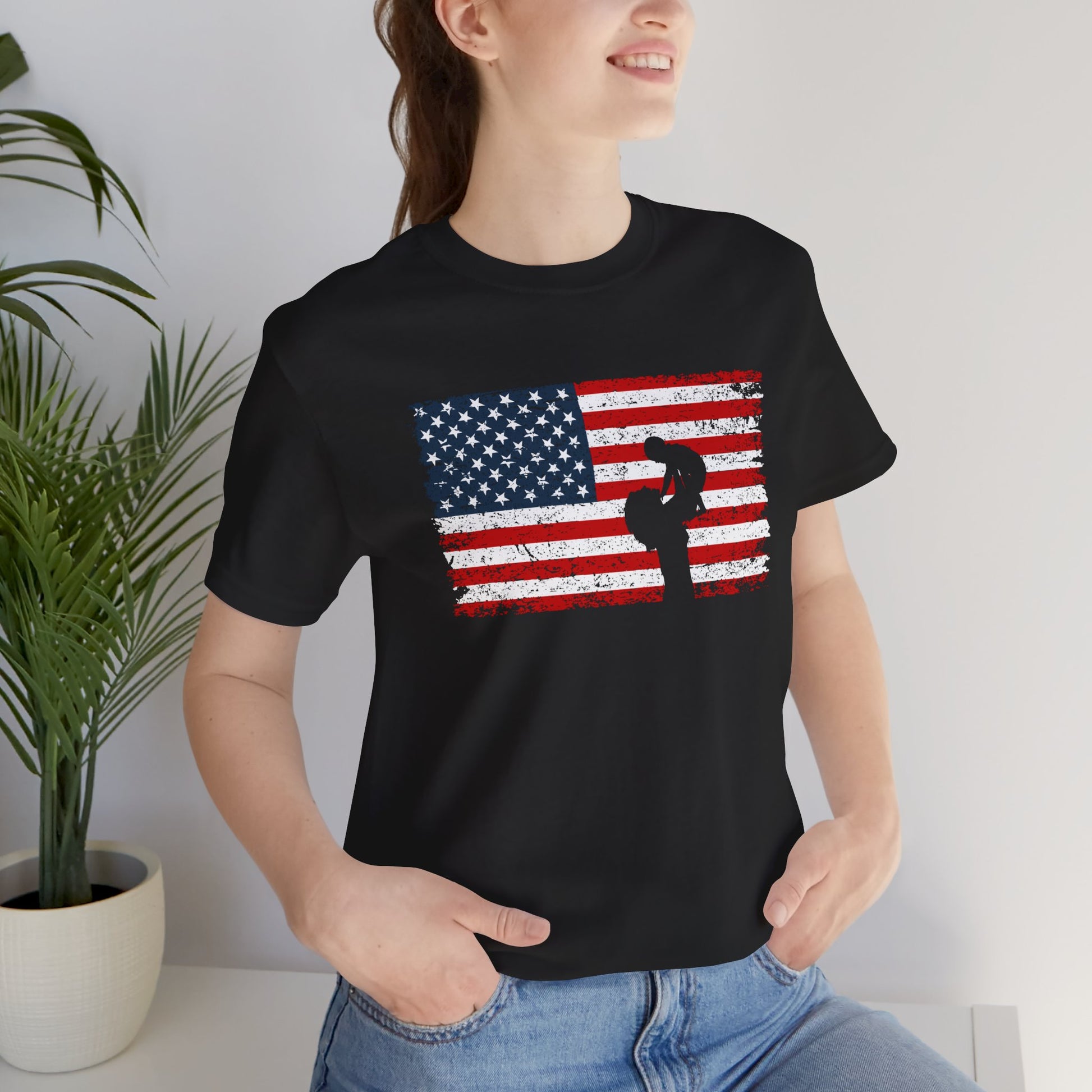 Unisex T-Shirt Mom America Black