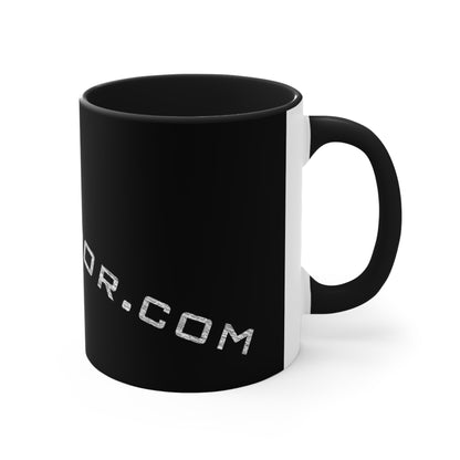 Accent Coffee Mug Logo Fan Vendor Black