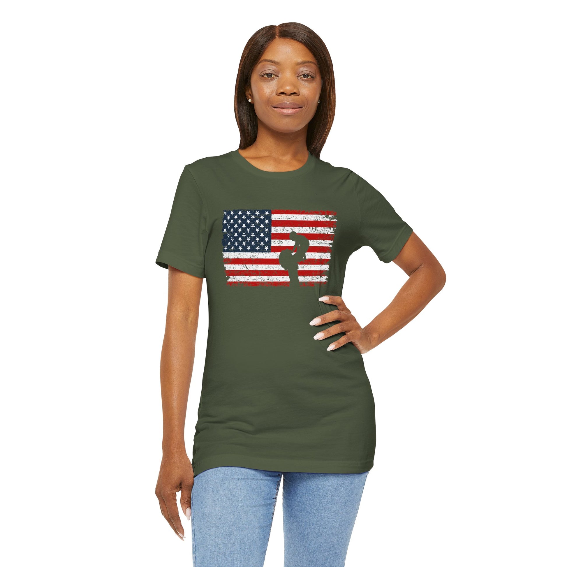 Unisex T-Shirt Mom America Green