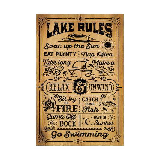 Cool Funny Poster Boat Lake Swimming 