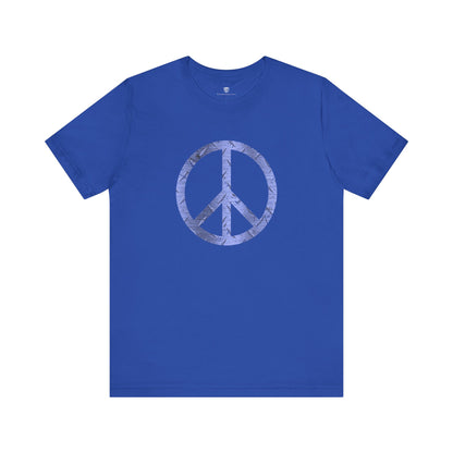 Cool Unisex T-Shirt Peace Sign Blue