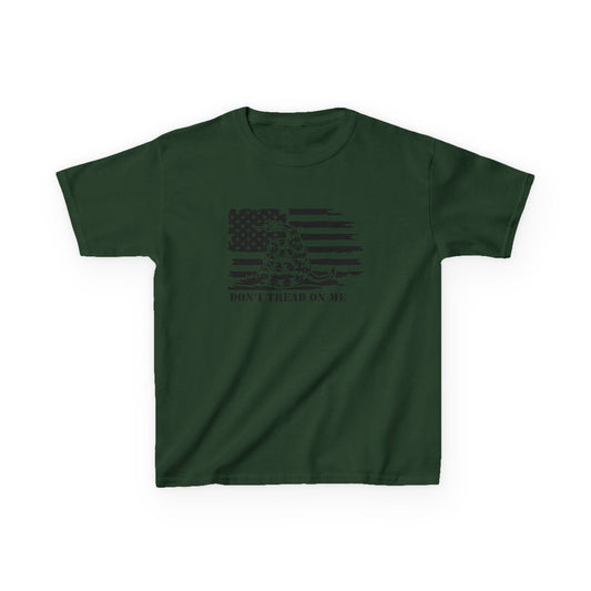 Green t-shirt with text on a white background