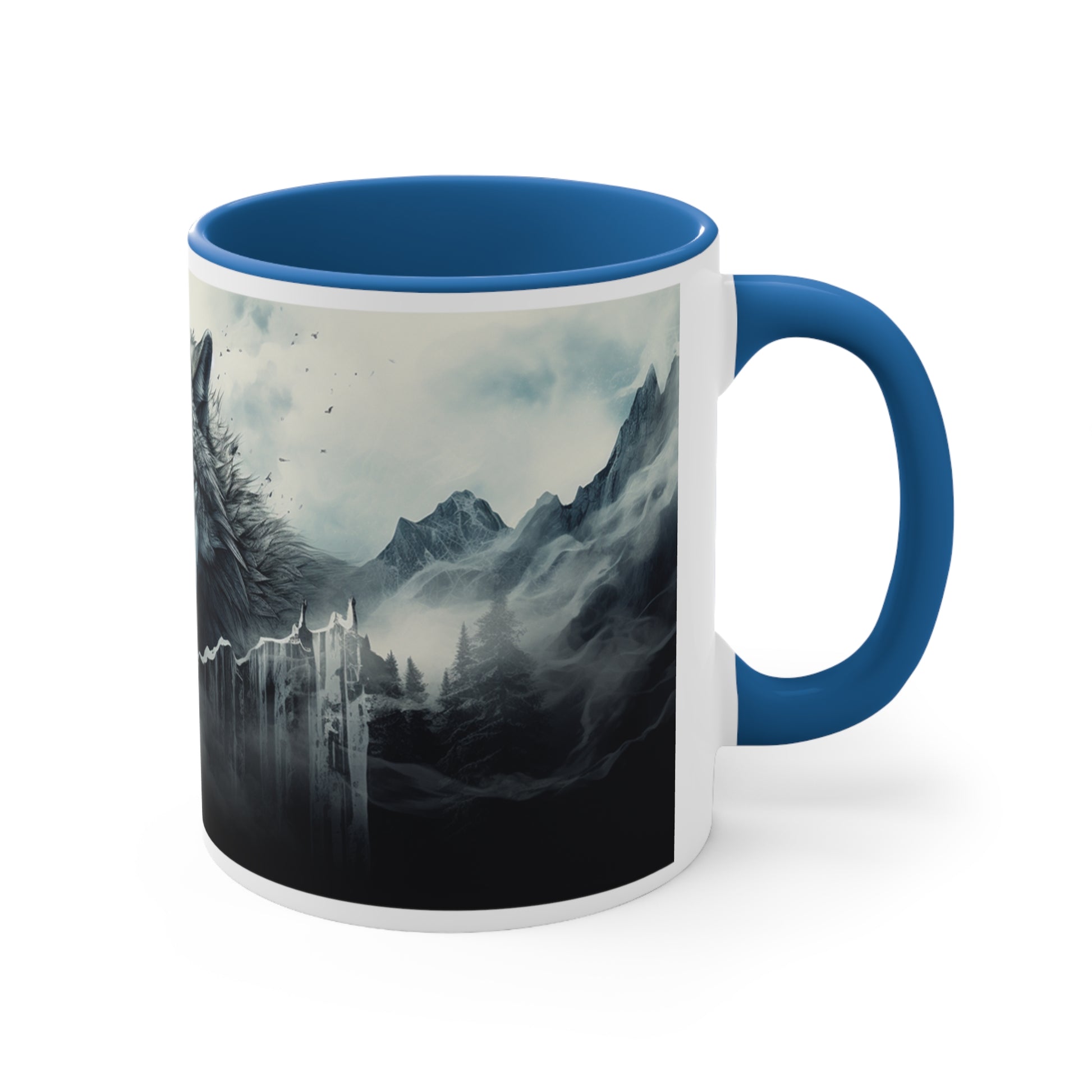 Accent Coffee Mug Wolf Blue