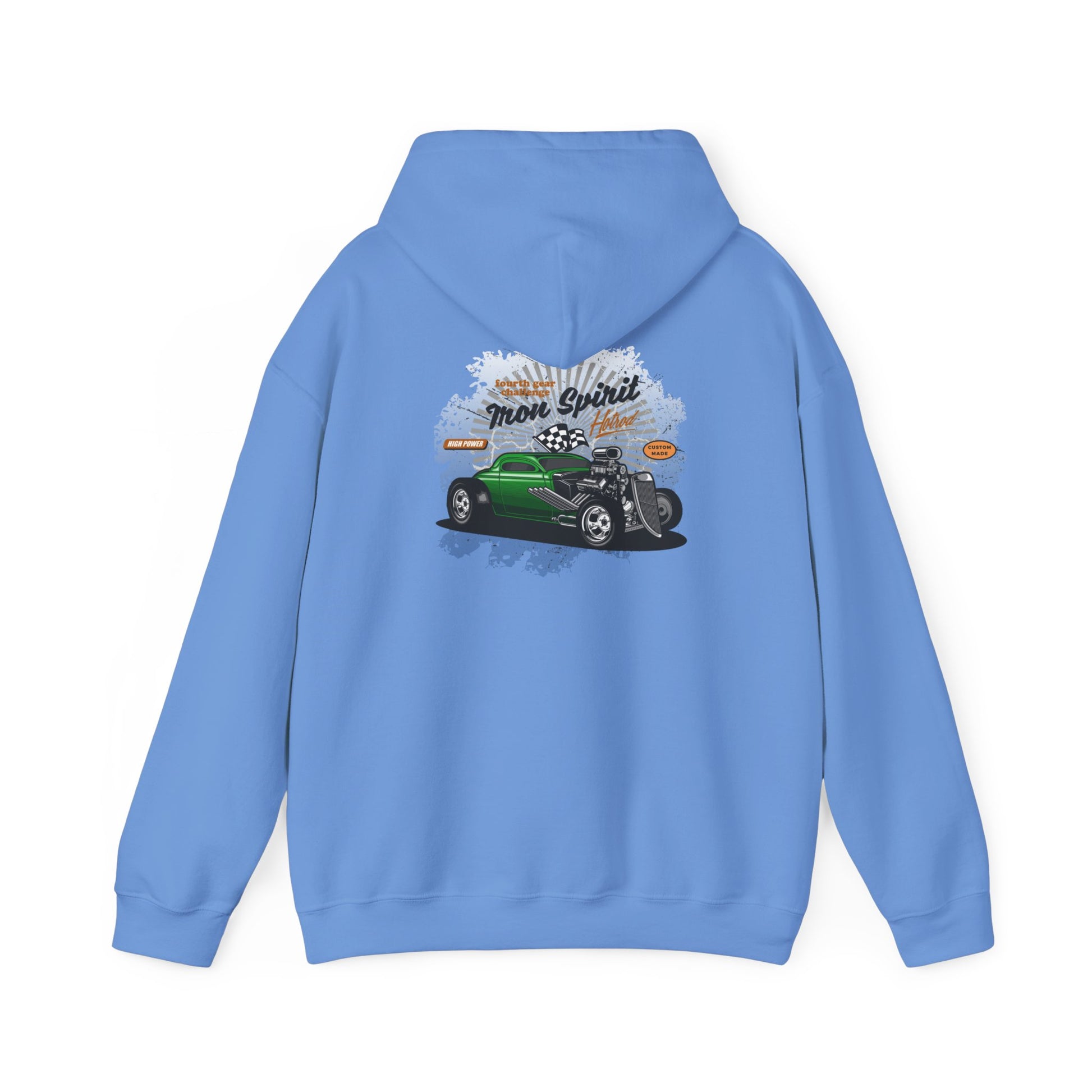 Cool Unisex Hoodie Hotrod Muscle Car Blue