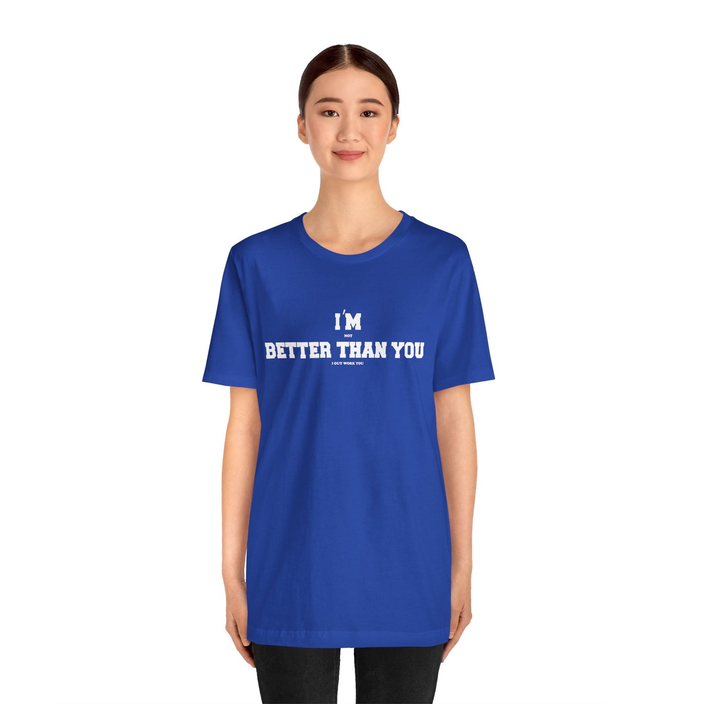 Motivational Unisex T-Shirt Athletic Practice Training Blue