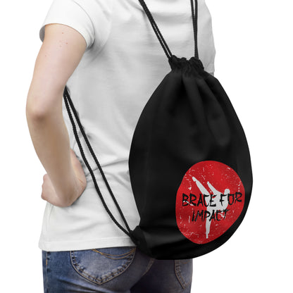 Athletic Drawstring Bag Martial Arts Karate Black