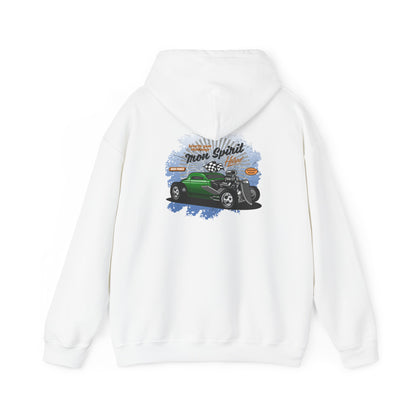 Cool Unisex Hoodie Hotrod Muscle Car White