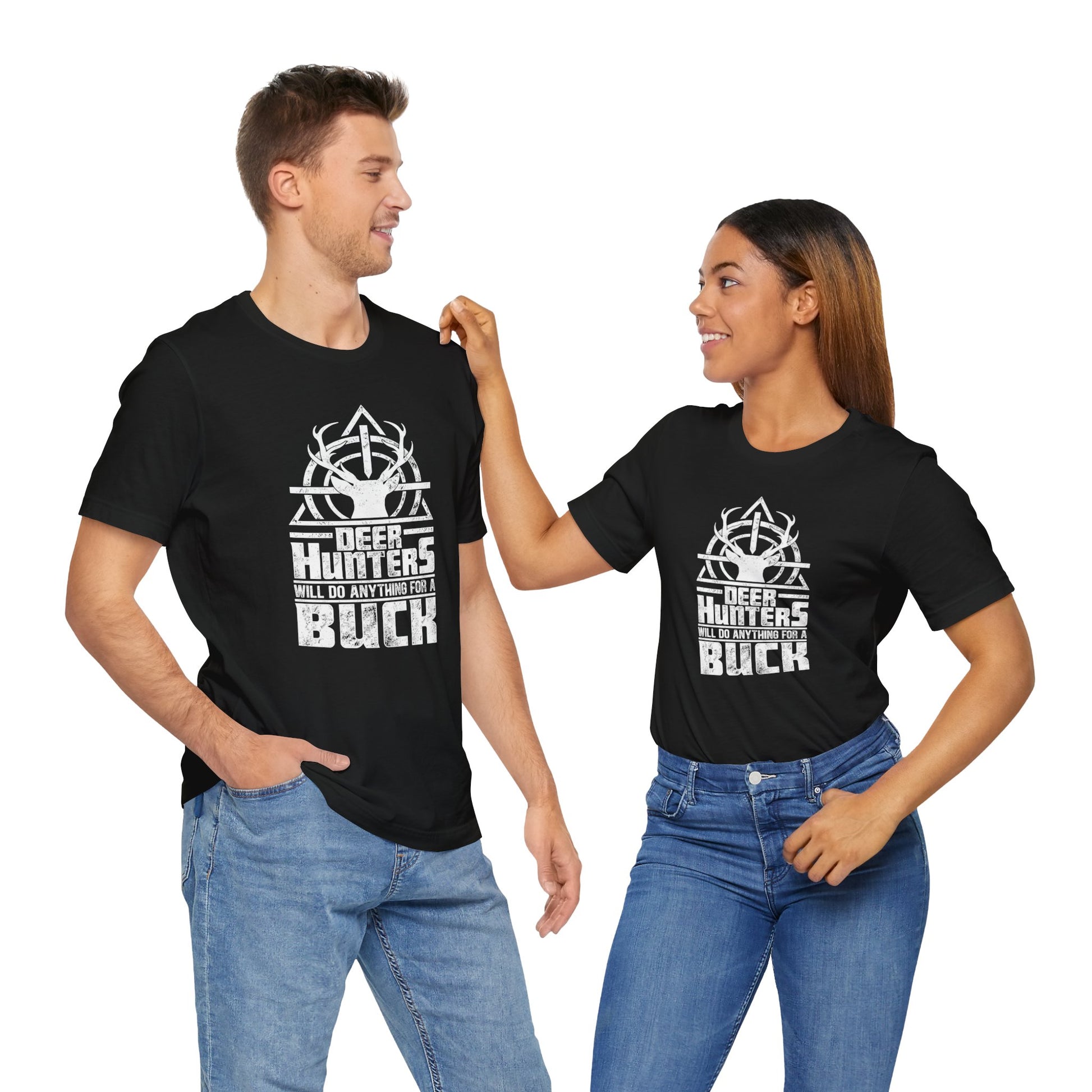 Cool Hunter Unisex T-Shirt Deer Black