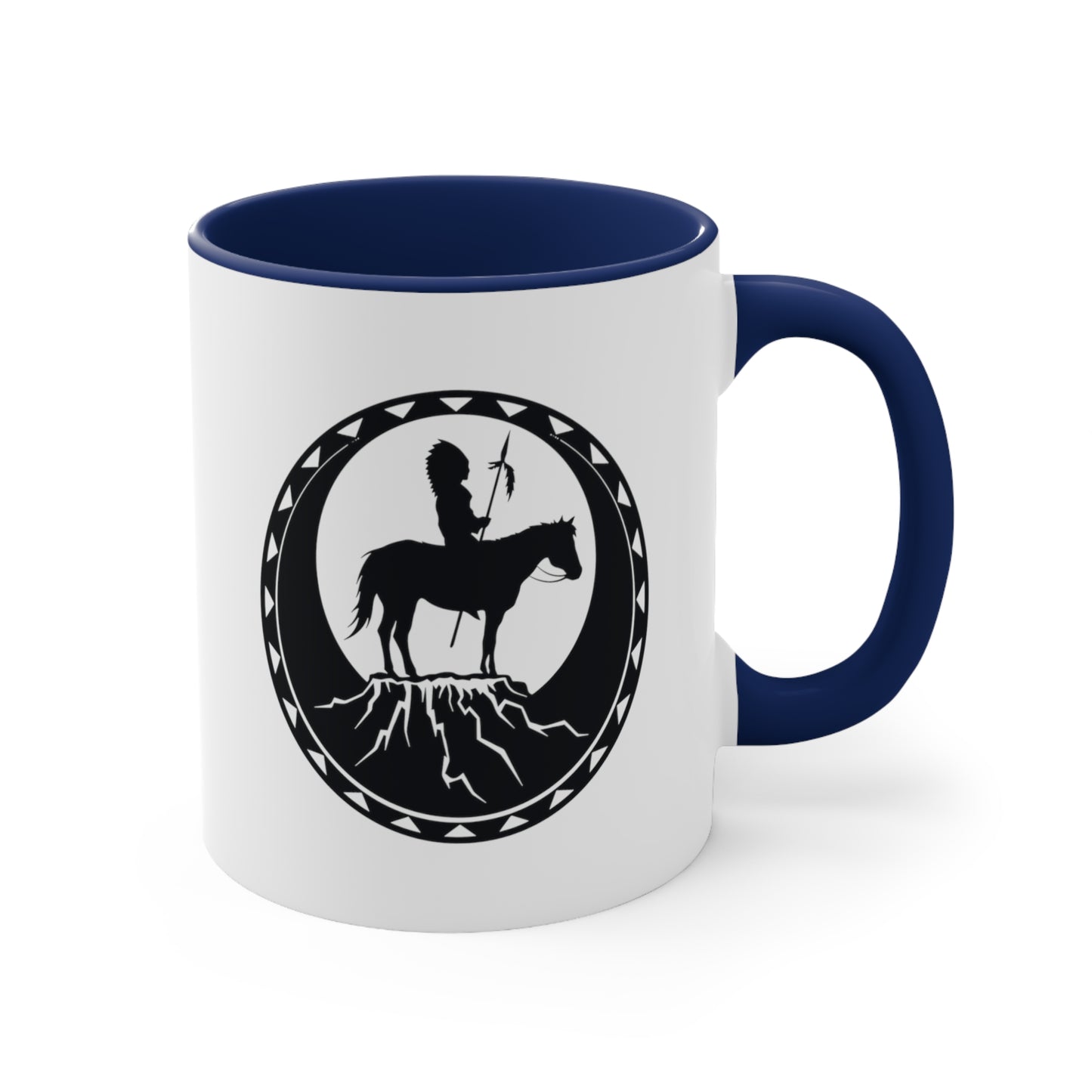 Accent Coffee Mug Native American Navy