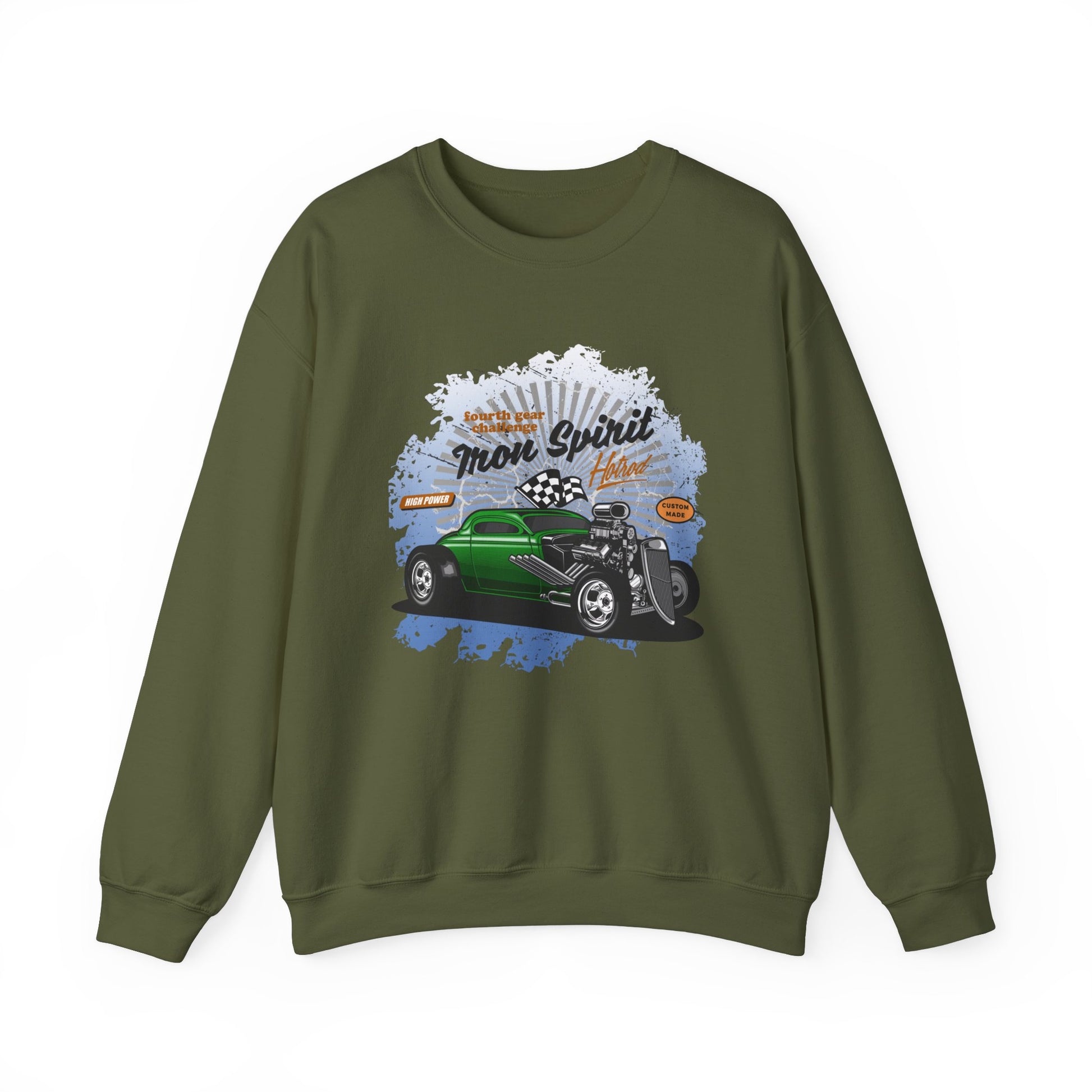 Unisex Cool Sweatshirt Hotrod Green